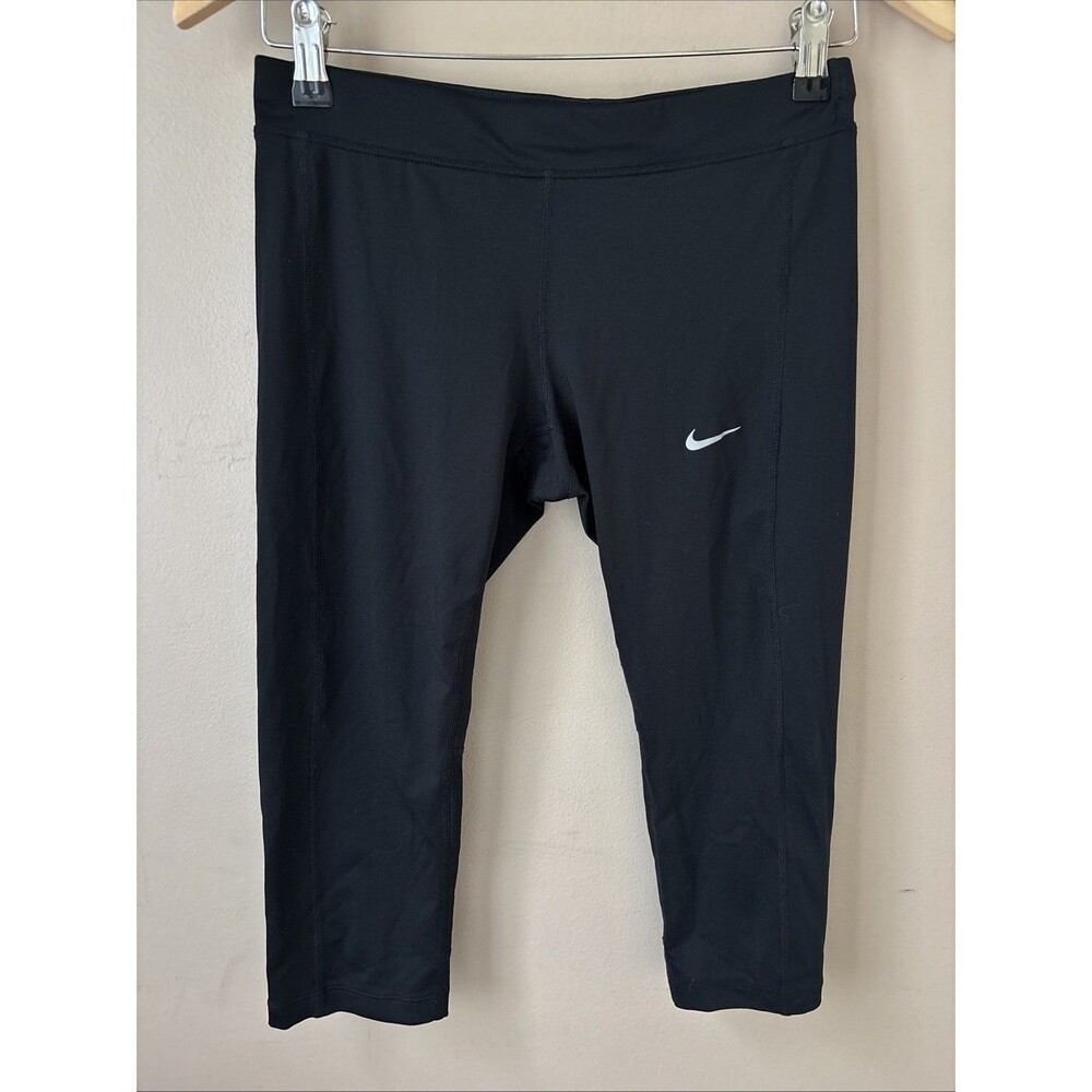 Nike Dri-FIT Crop Leggings Womens S Black Tight Fit Activewear Running